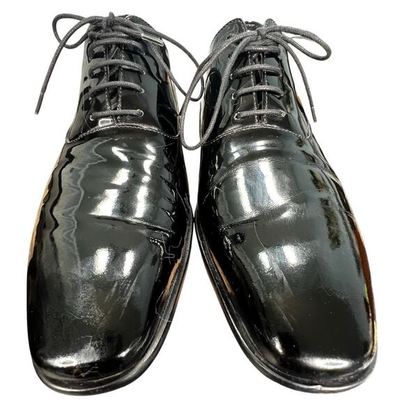 Hugo Boss Men’s Highline Black Patent Leather Plain Toe Oxfords Size US 10 main image 11